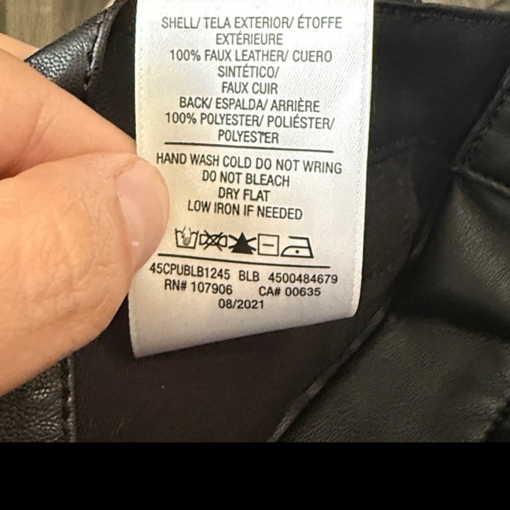 Hudson Barbara High Rise Straight Black Beauty Pants Vegan Women’s 28 NWOT $245 - Picture 7 of 9